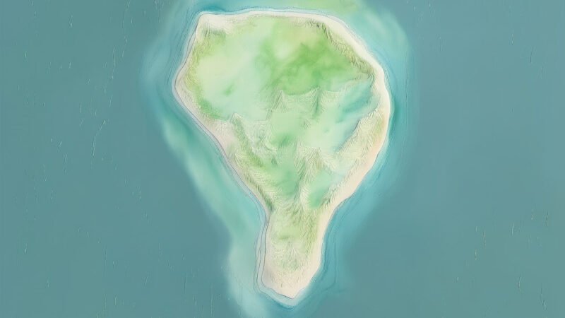 An image of Palativu, painted in watercolors. Palativu-Indian Ocean.